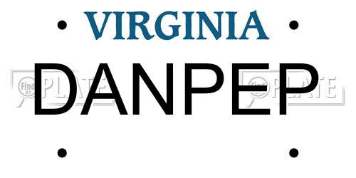 DANPEP Virginia License Plate