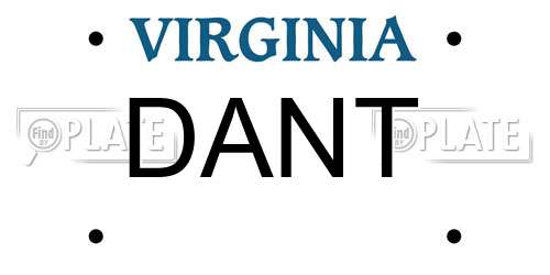 DANT Virginia License Plate