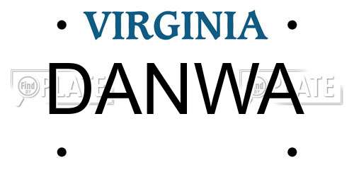DANWA Virginia License Plate