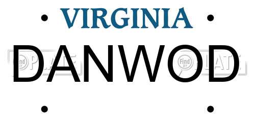 DANWOD Virginia License Plate