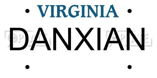 DANXIAN Virginia License Plate