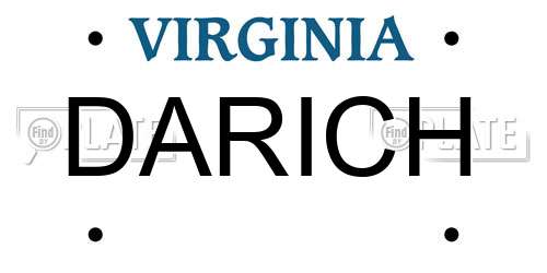 DARICH Virginia License Plate