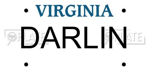 DARLIN Virginia License Plate