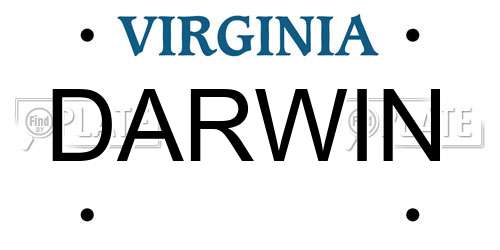 DARWIN Virginia License Plate