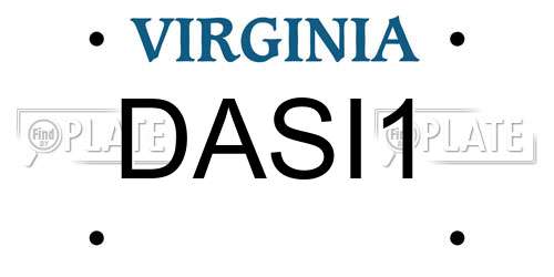 DASI1 Virginia License Plate