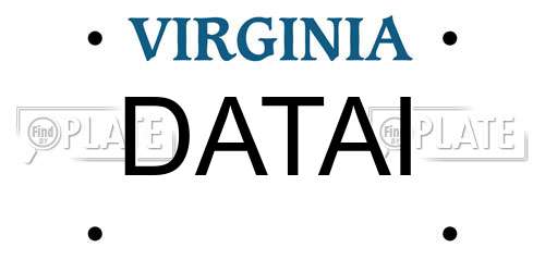 DATAI Virginia License Plate