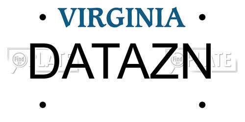 DATAZN Virginia License Plate