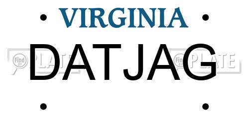 DATJAG Virginia License Plate