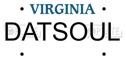 DATSOUL Virginia License Plate
