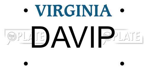DAVIP Virginia License Plate