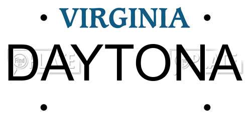 DAYTONA Virginia License Plate