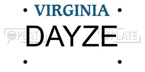 DAYZE Virginia License Plate