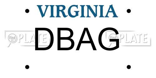 DBAG Virginia License Plate