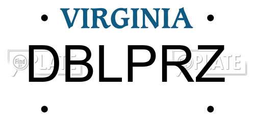 DBLPRZ Virginia License Plate