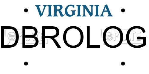 DBROLOG Virginia License Plate