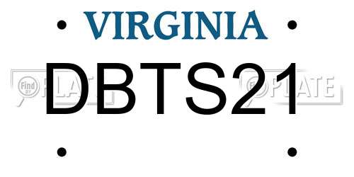 DBTS21 Virginia License Plate