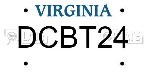 DCBT24 Virginia License Plate