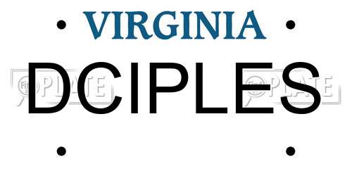 DCIPLES Virginia License Plate