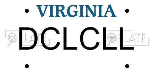 DCLCLL Virginia License Plate