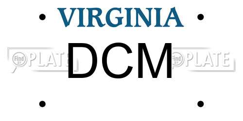DCM Virginia License Plate