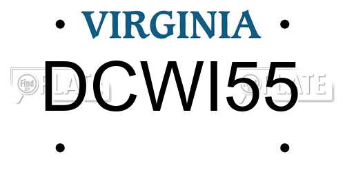 DCWI55 Virginia License Plate