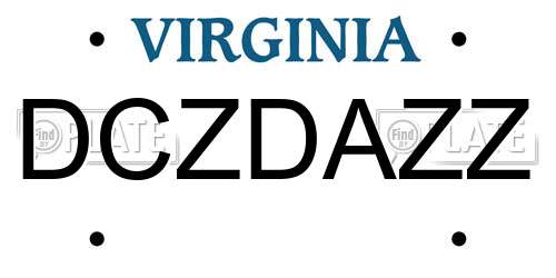 DCZDAZZ Virginia License Plate