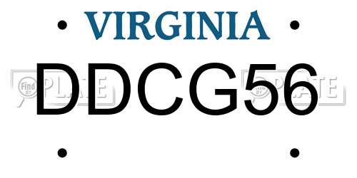 DDCG56 Virginia License Plate
