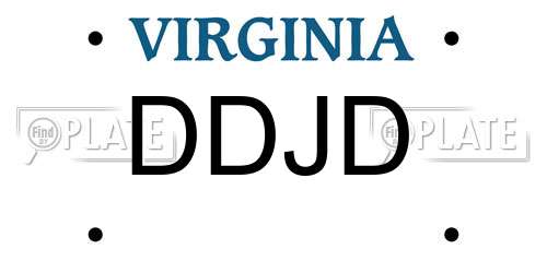 DDJD Virginia License Plate