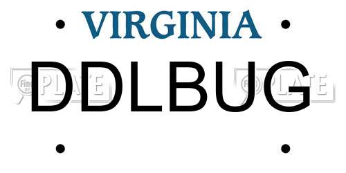 DDLBUG Virginia License Plate