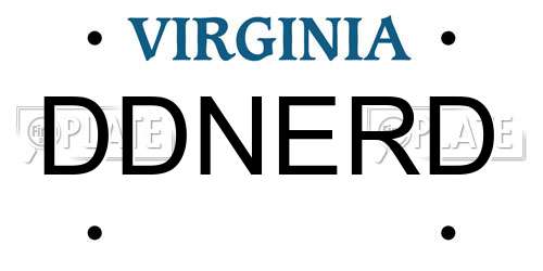 DDNERD Virginia License Plate
