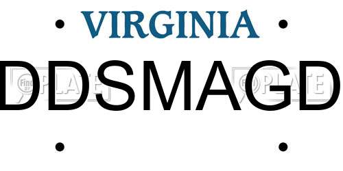 DDSMAGD Virginia License Plate