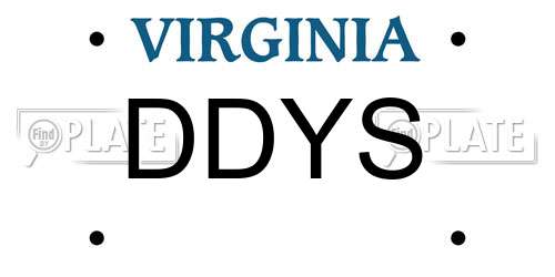 DDYS Virginia License Plate