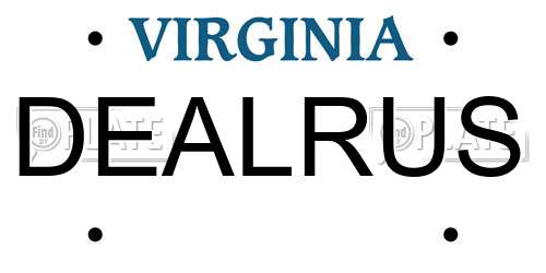 DEALRUS Virginia License Plate