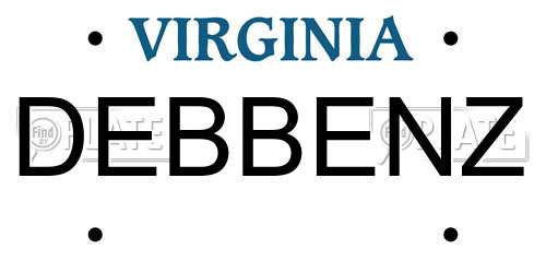 DEBBENZ Virginia License Plate