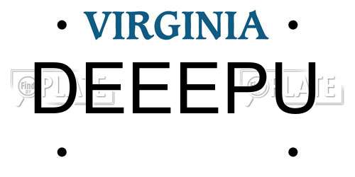 DEEEPU Virginia License Plate