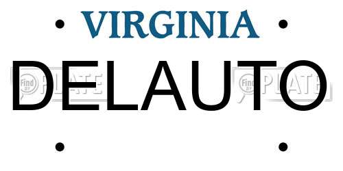 DELAUTO Virginia License Plate