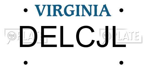 DELCJL Virginia License Plate