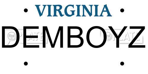 DEMBOYZ Virginia License Plate