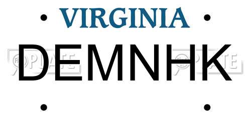 DEMNHK Virginia License Plate