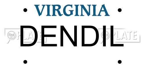 DENDIL Virginia License Plate