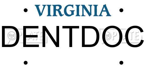 DENTDOC Virginia License Plate