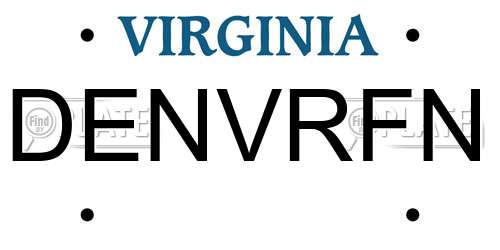 DENVRFN Virginia License Plate