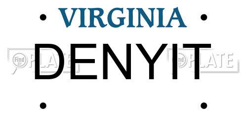 DENYIT Virginia License Plate