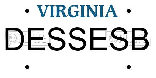 DESSESB Virginia License Plate