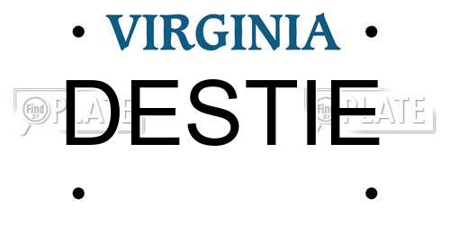 DESTIE Virginia License Plate
