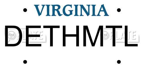DETHMTL Virginia License Plate