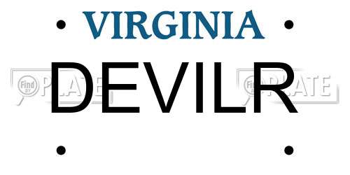 DEVILR Virginia License Plate