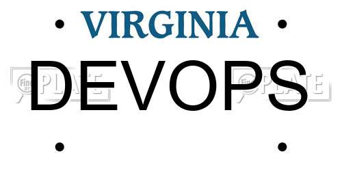 DEVOPS Virginia License Plate