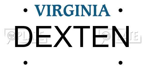 DEXTEN Virginia License Plate