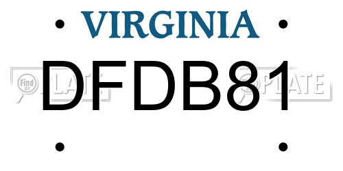 DFDB81 Virginia License Plate